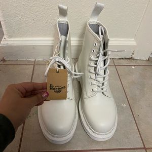 All White Dr. (Doc) Martens